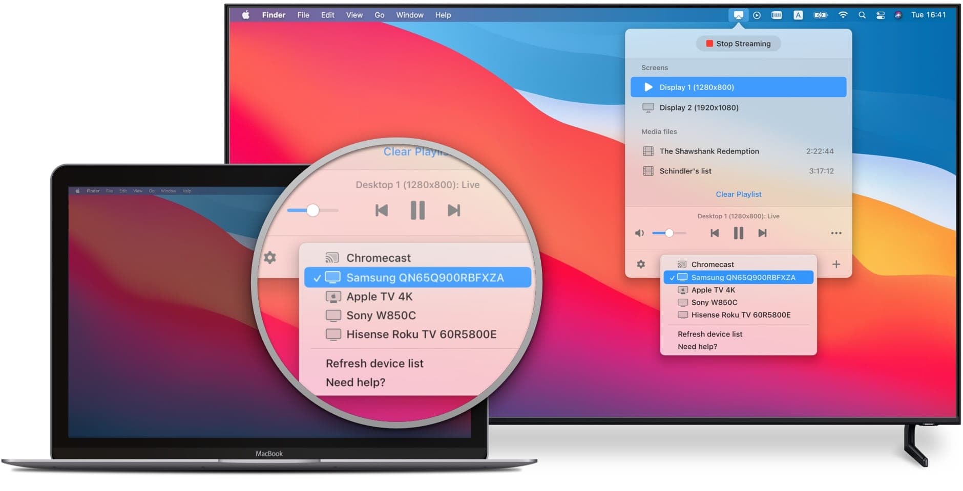 JustStream app offers alternative way of screen mirroring your Mac to a Sony TV.