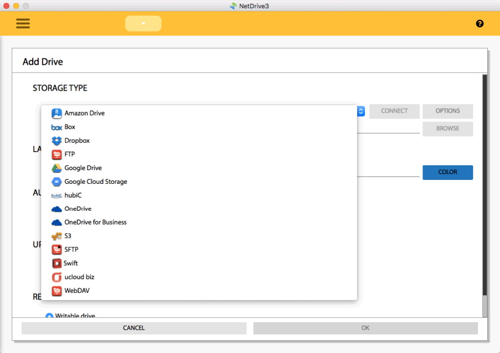 NetDrive is a drive mapping utility based on WebDrive