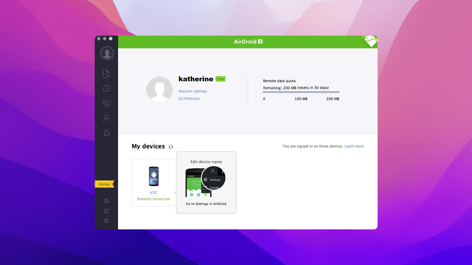 AirDroid app