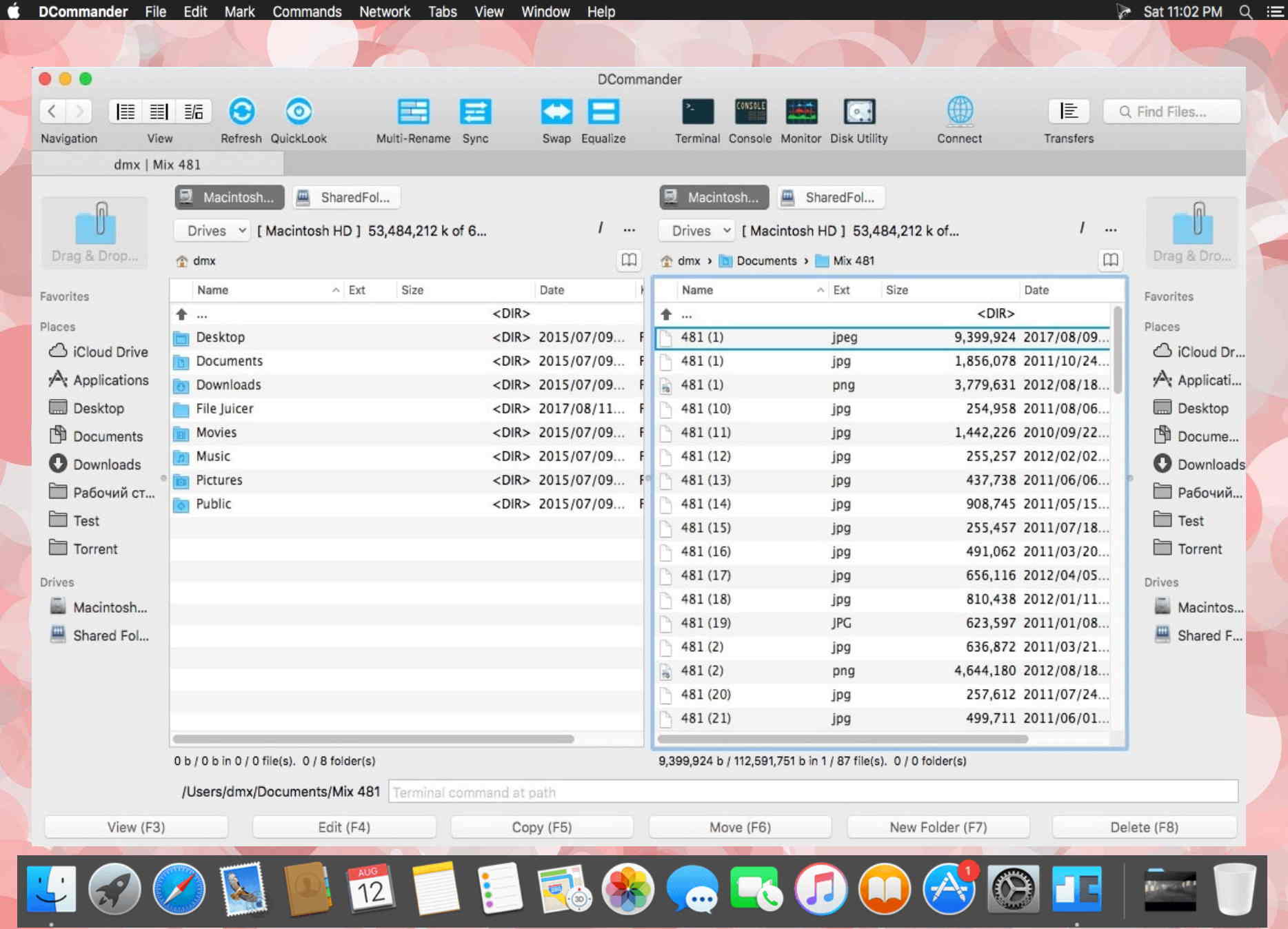 DCommander as alternative to Mac Finder 