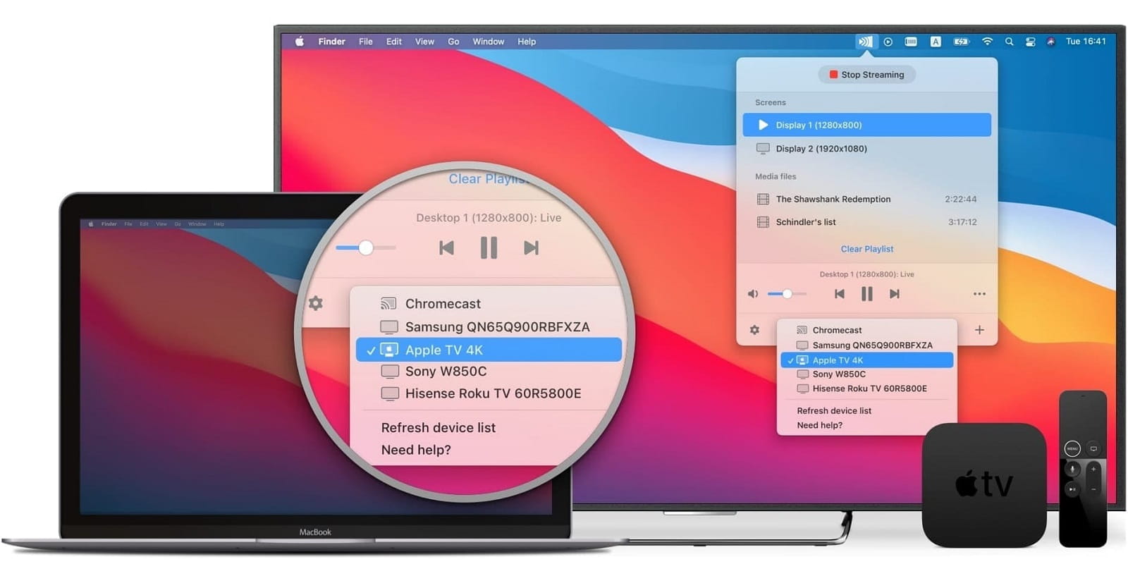 JustStream works with most major brands of TV, including Sony, Samsung, Panasonic, LG, and other Smart TVs.