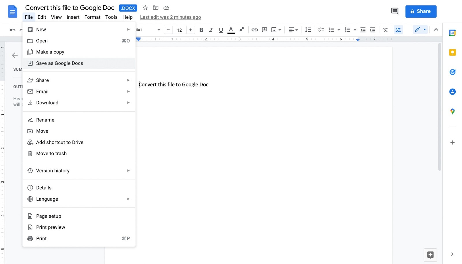 The conversion will take you a couple of minutes depending on the file size.