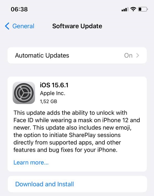 Your iOS device should also be running the latest software.