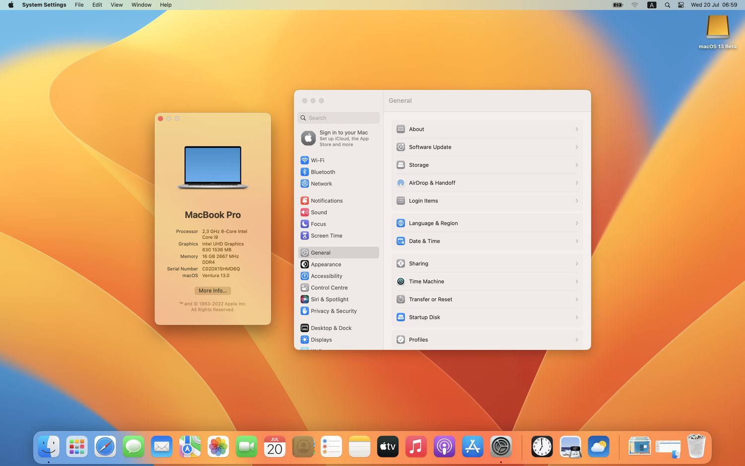 macos ventura system settings