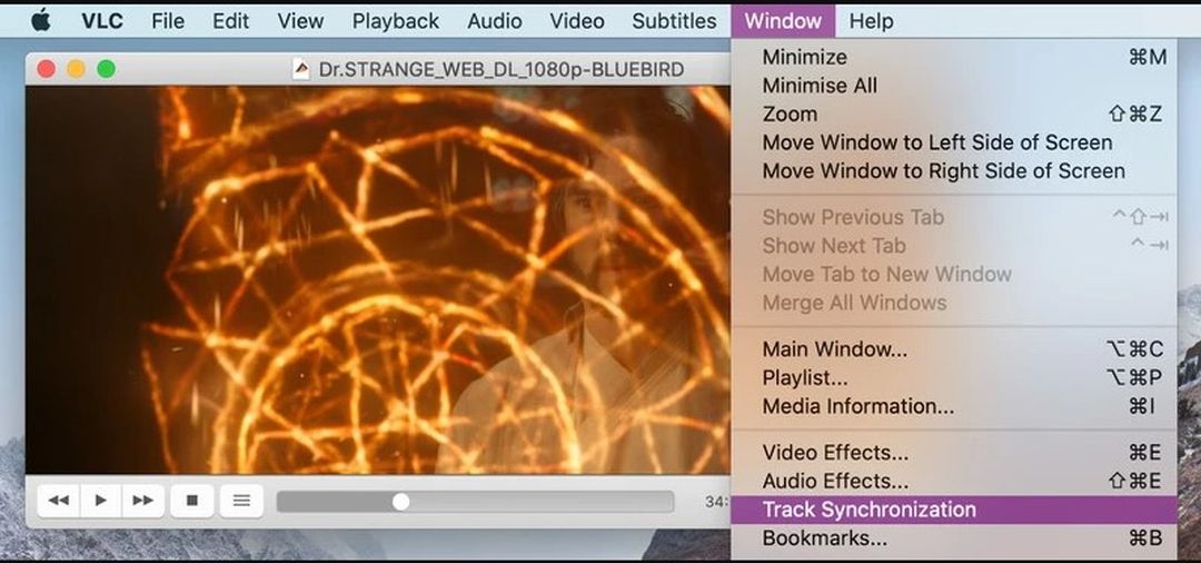 Syncing audio and video on VLC Media Player.