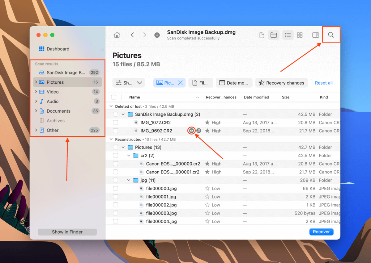 preview window in disk drill