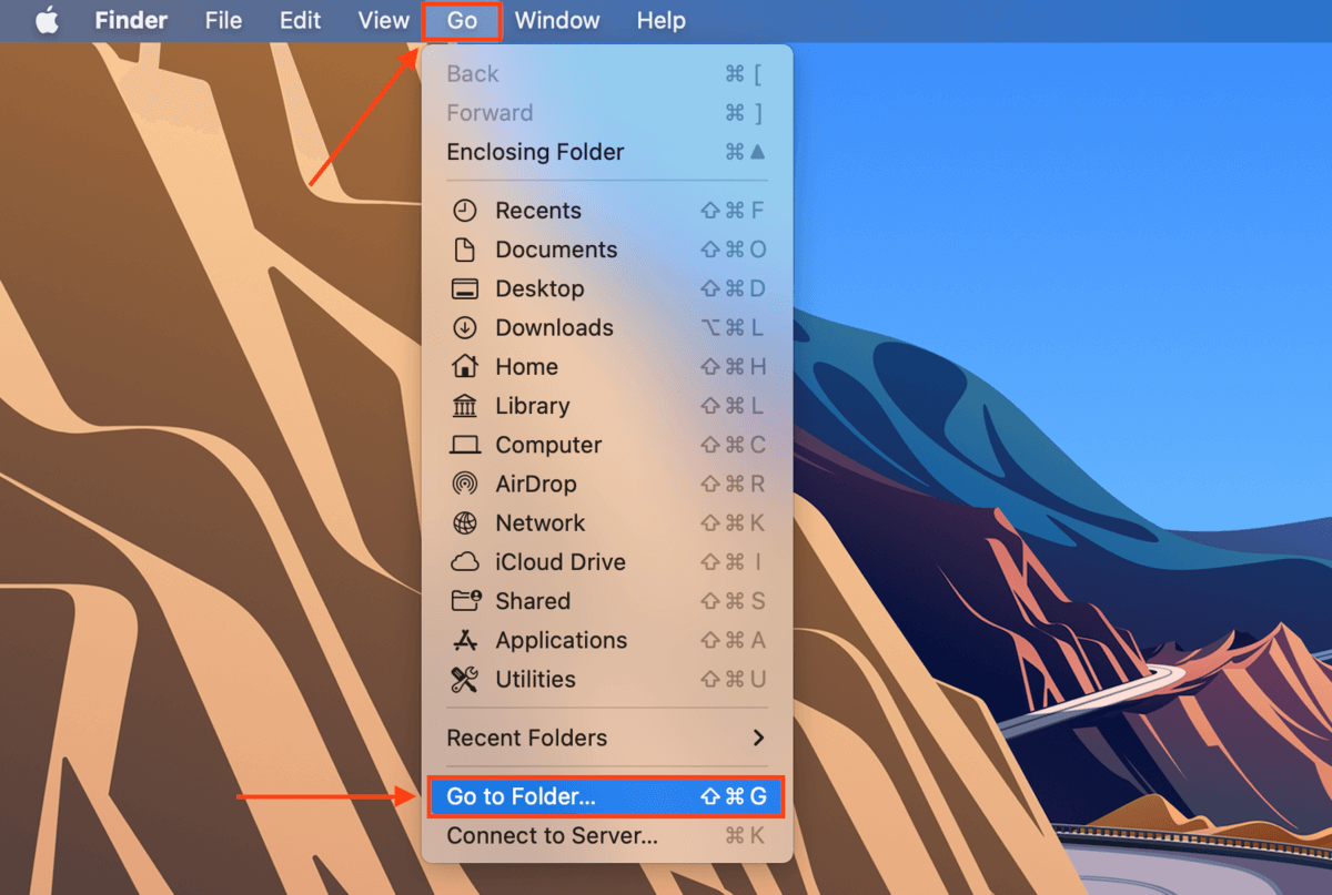 Finder Go to Folder tool