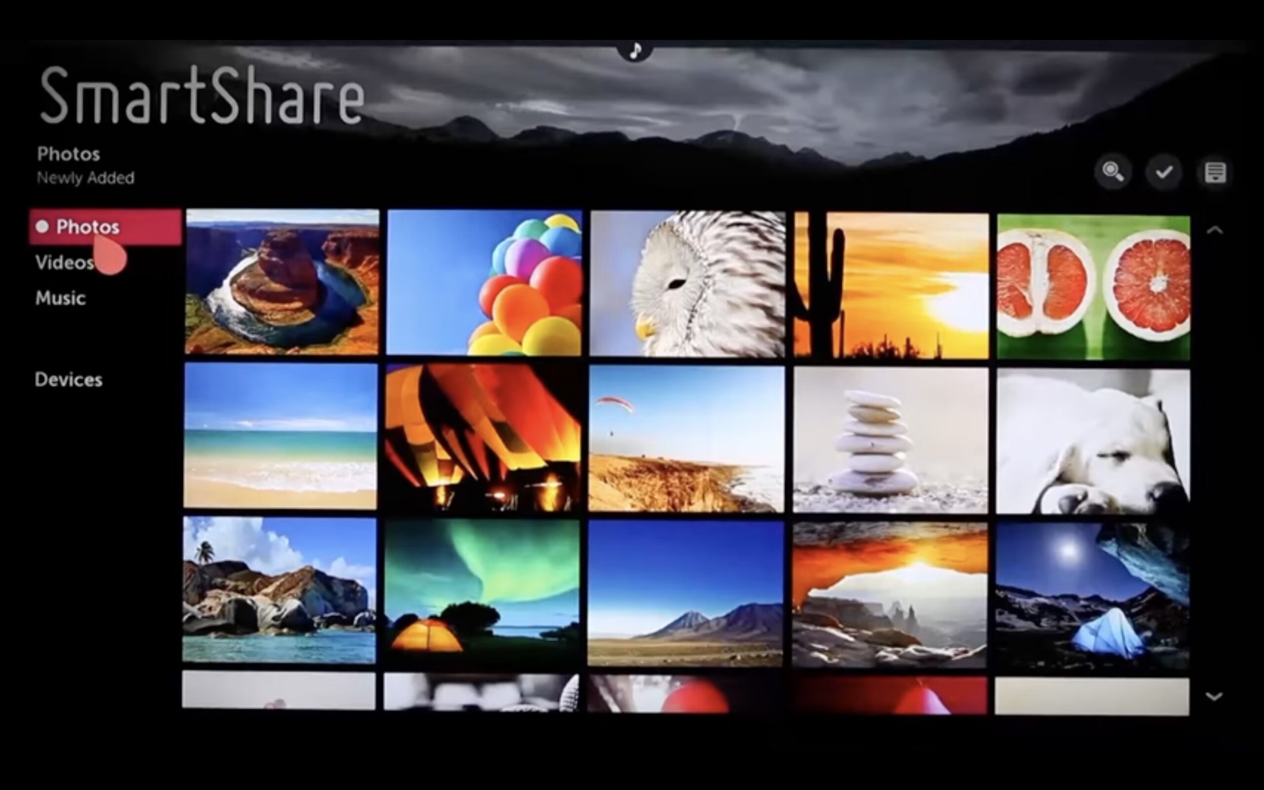 Smart Share screen