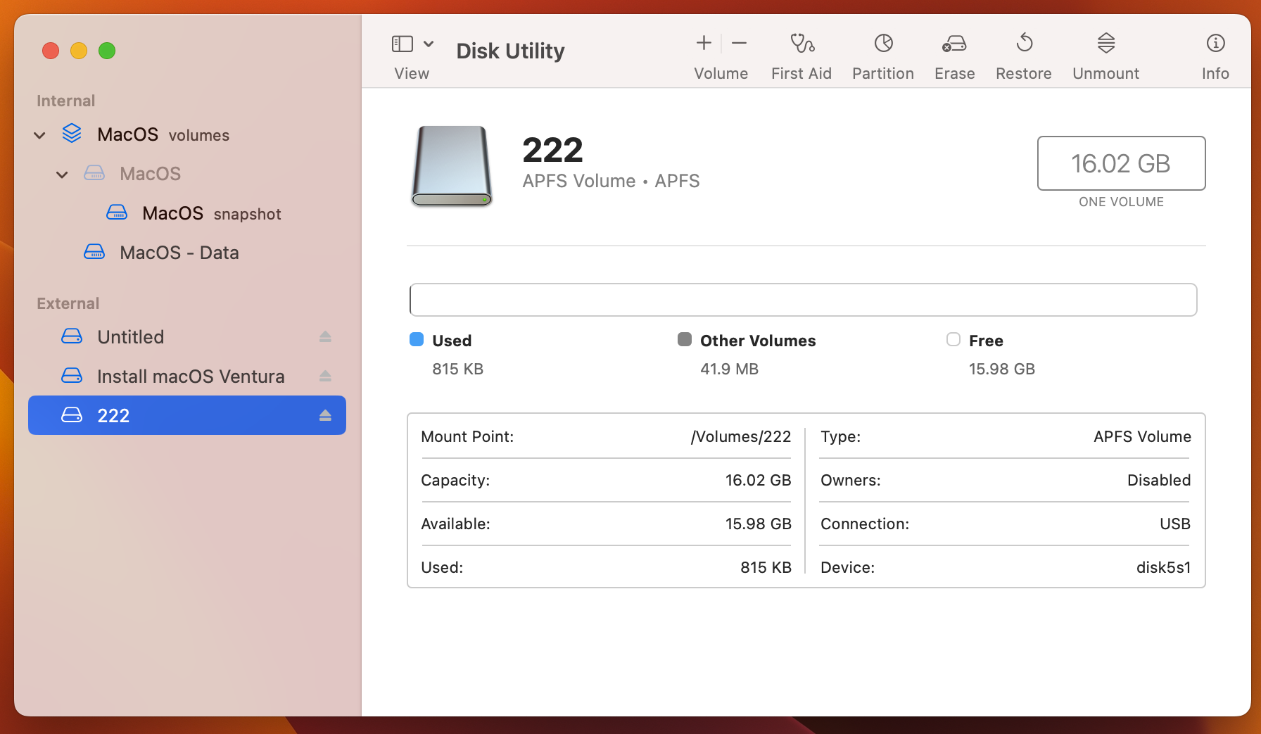 disk utility