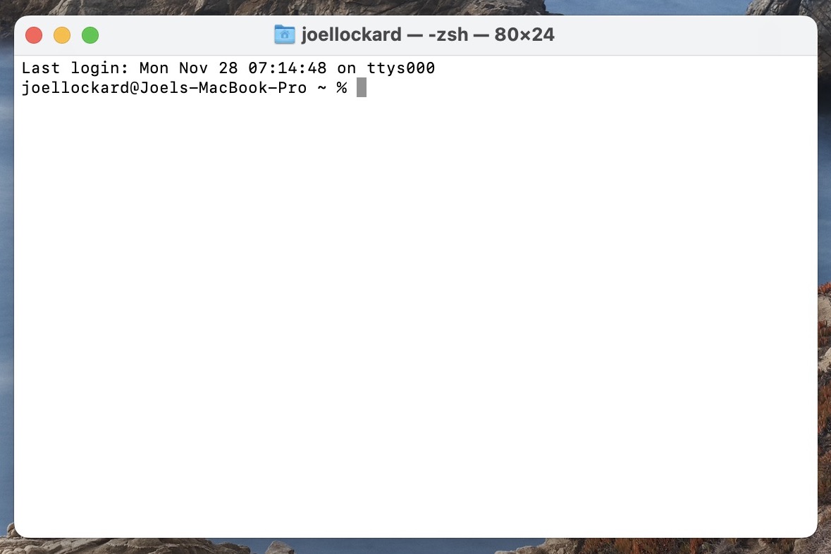 new terminal window