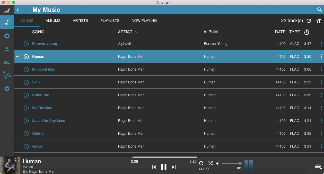 Audio player for Mac and Windows.