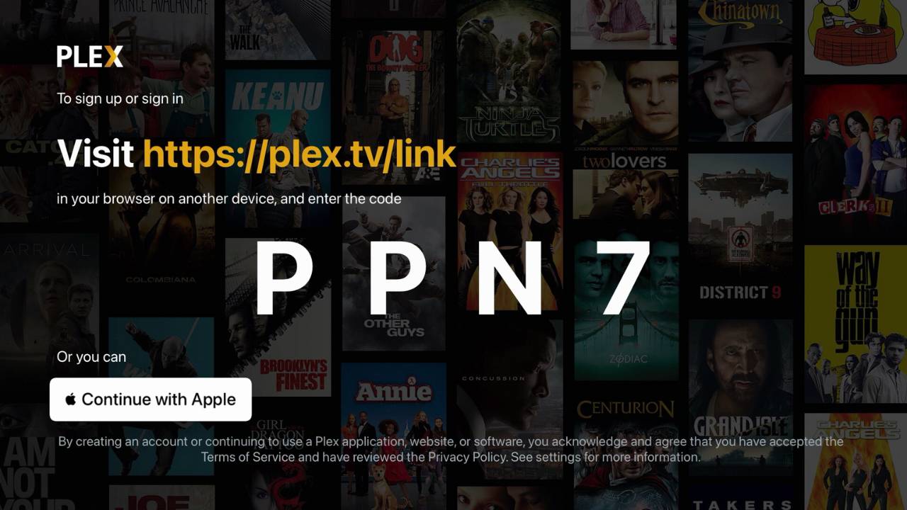 Plex TV link code