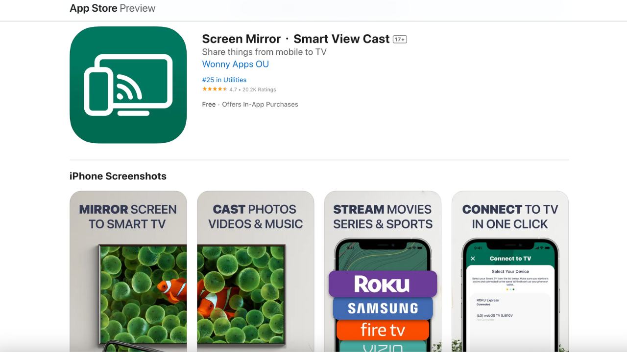 Screen Mirror - Smart View Cast on the App Store Screen Mirror - Smart View Cast on the App Store