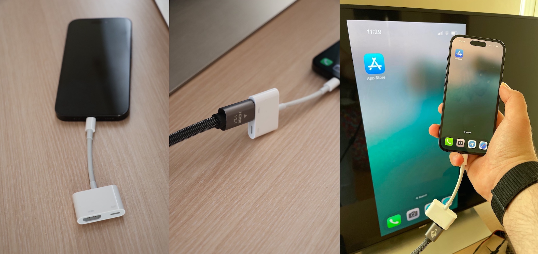 Use HDMI cable to cast your iPhone to TV