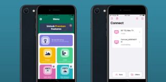 Screenshots of Screen Mirror app on iPhones