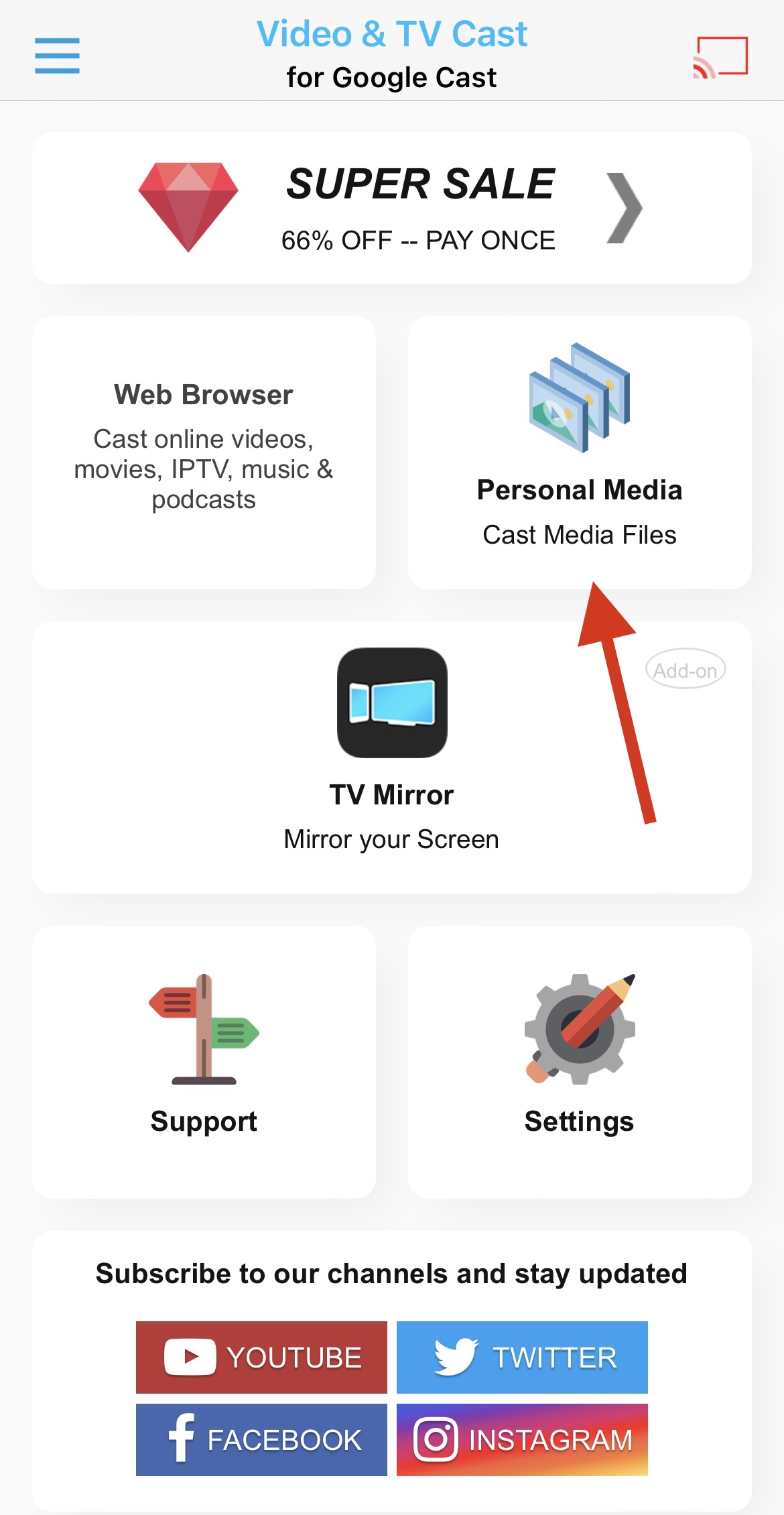 Casting local content from iPhone to TV