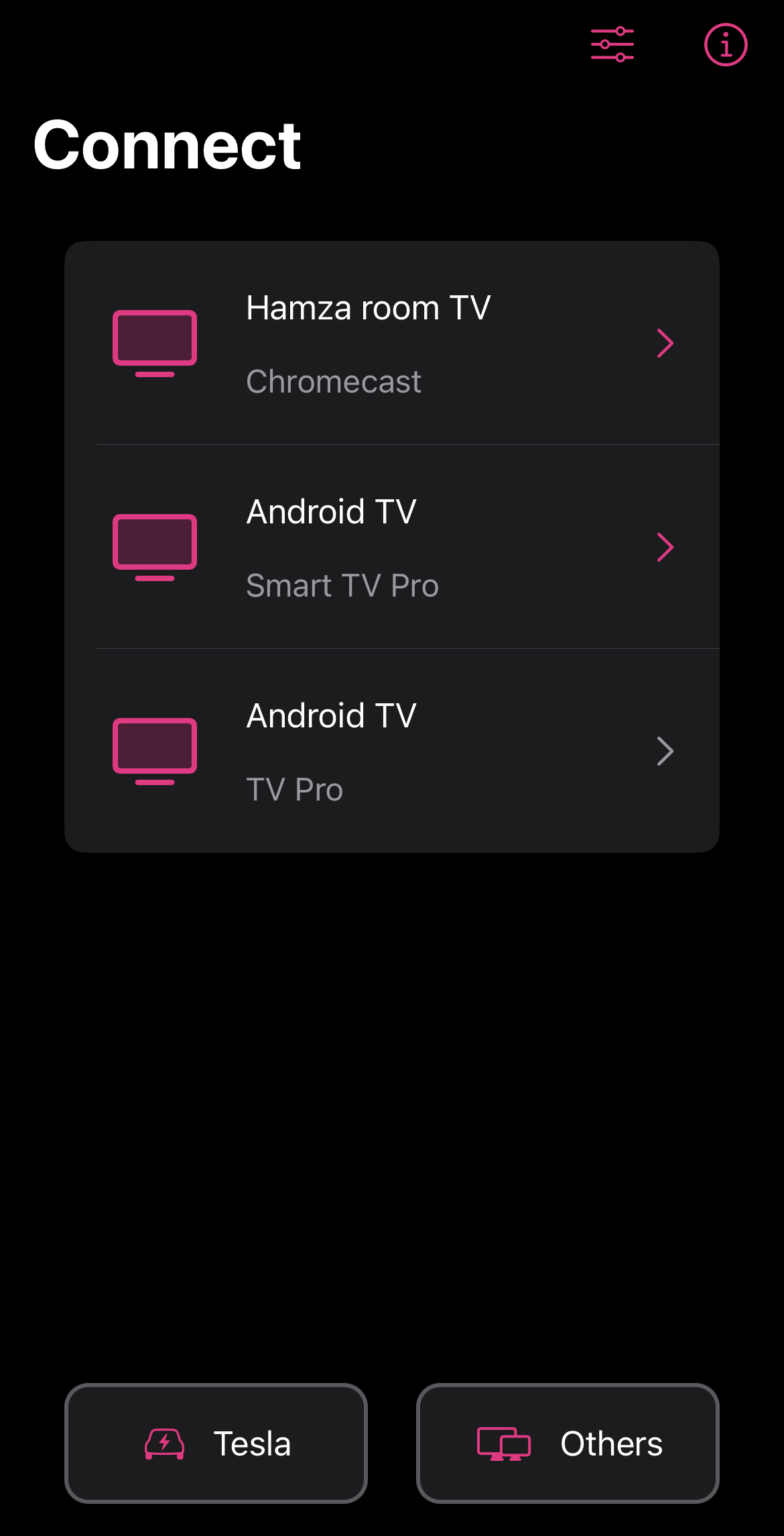 Chromecast on Replica app