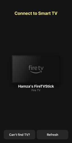 Select your Fire TV/Firestick device in DoCast