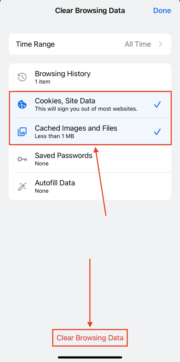 Google Chrome clear history settings