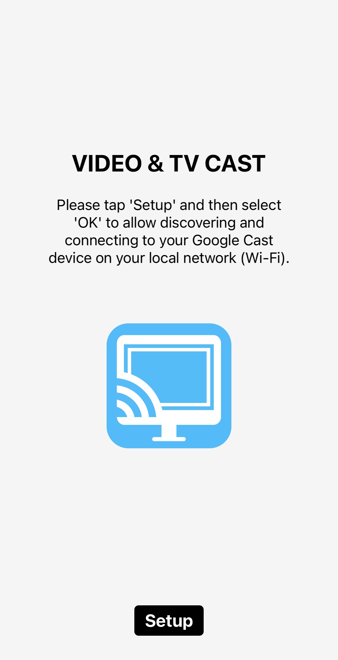 Setting up TV Cast Chromecast on iPhone