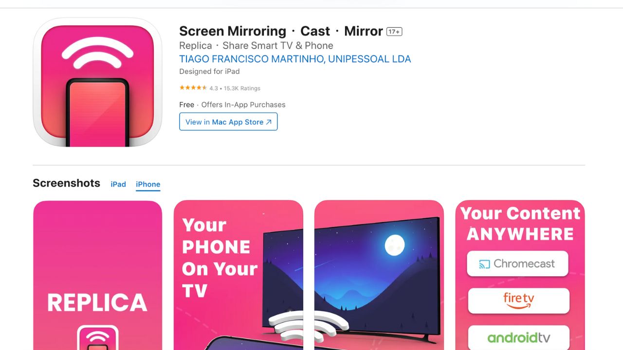 Screen Mirroring・Cast・Mirror in App Store Screen Mirroring・Cast・Mirror in the App Store