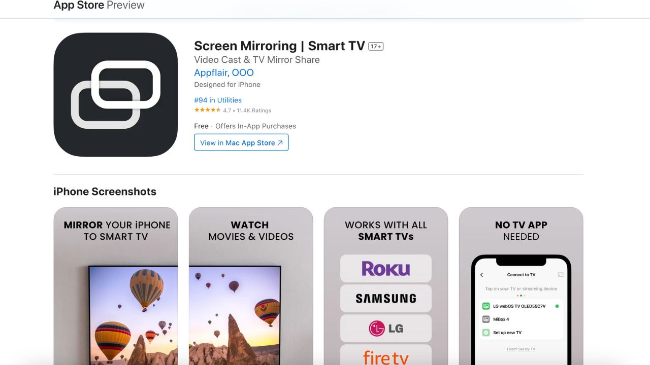 Screen Mirroring | Smart TV in App Store