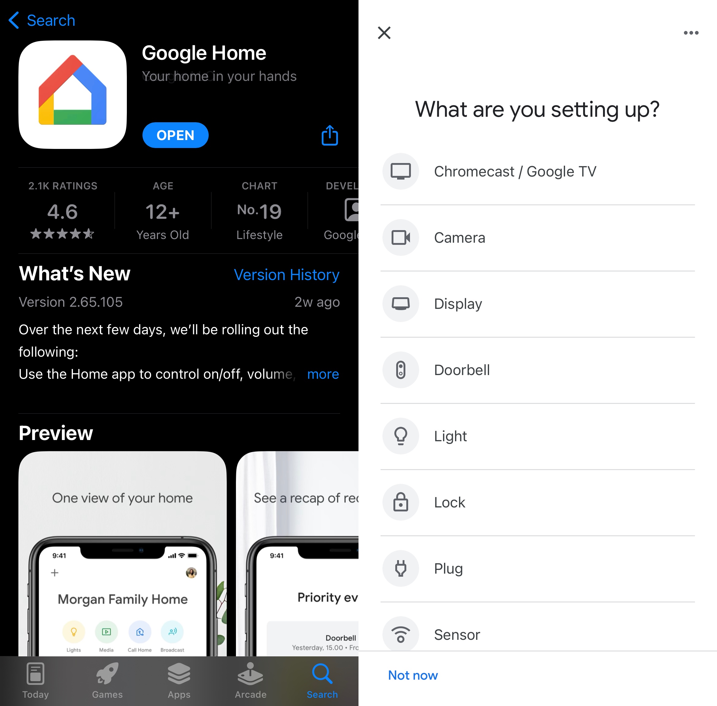 Setting up Chromecast using Google Home on iPhone