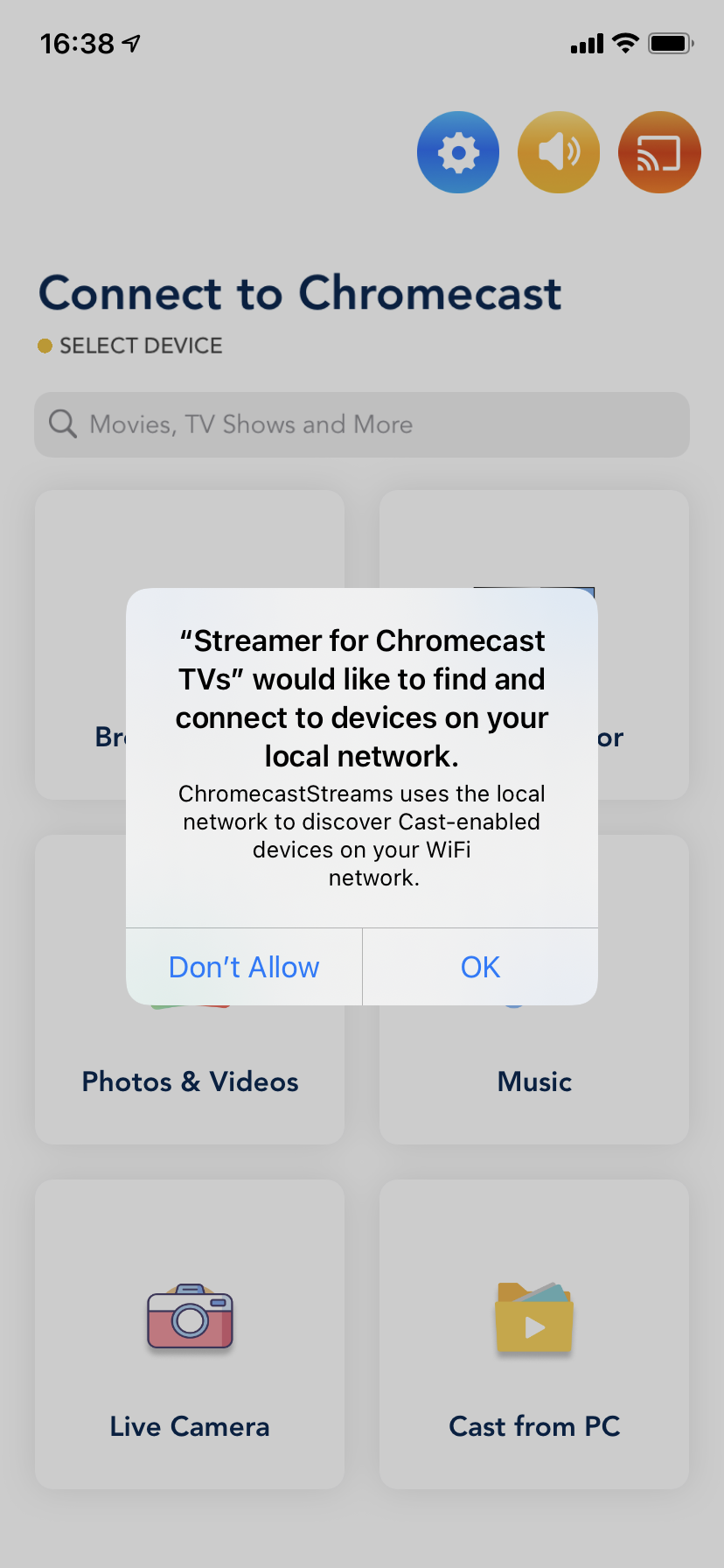 Allow the app to find and connect to devices
