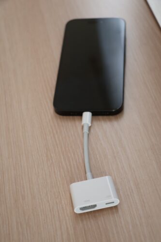 Connect your iPhone to the adapter