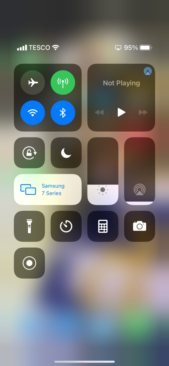 To stop streaming tap on the AirPlay or Screen Mirroring button