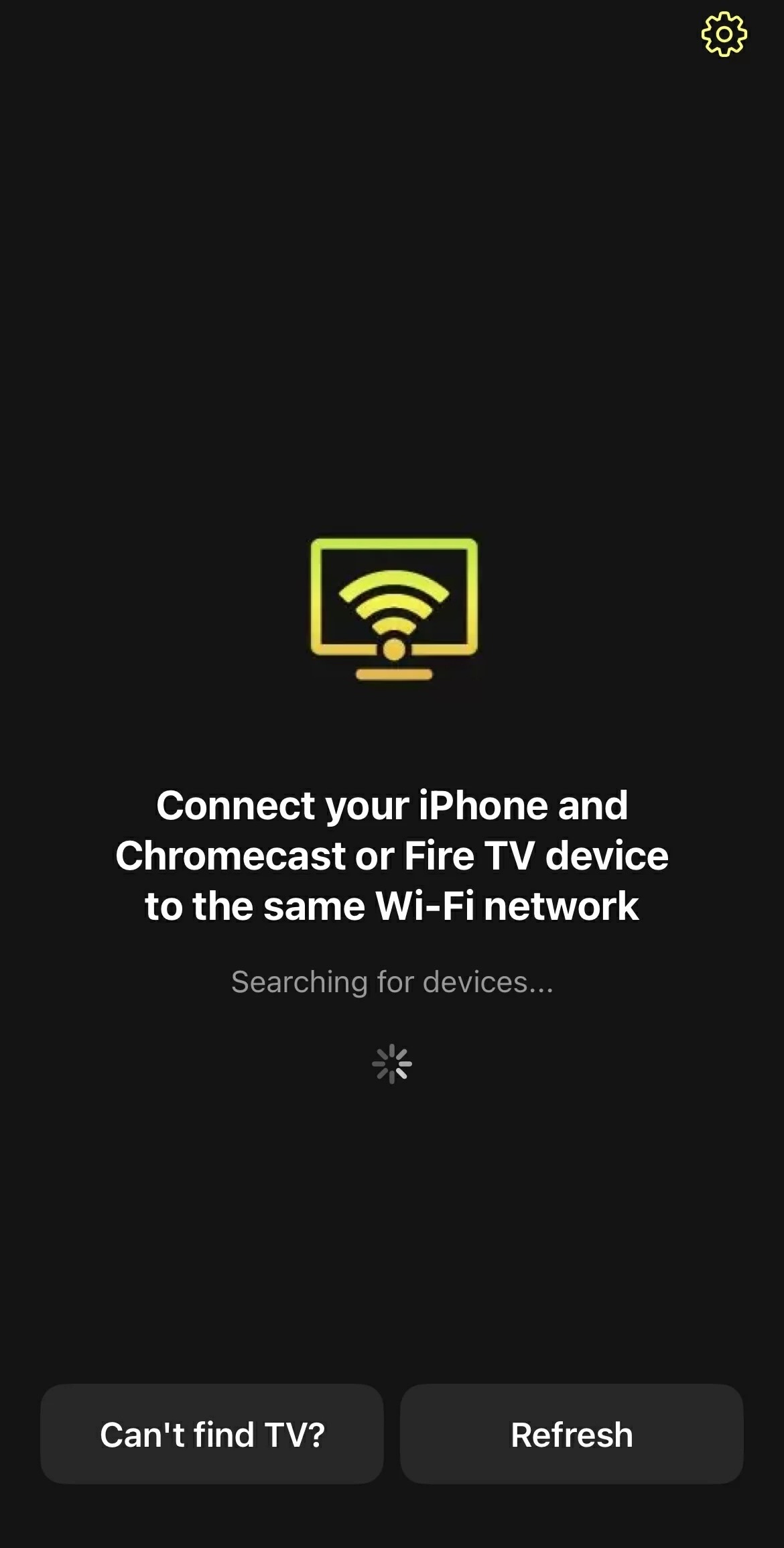 DoCast is searching for Firestick and Chromecast devices