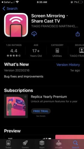 Download the Replica app from the App Store