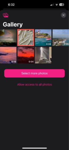 Select the image you want to cast from Replica app