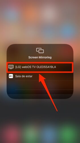 Tap on your TV in the pop-up