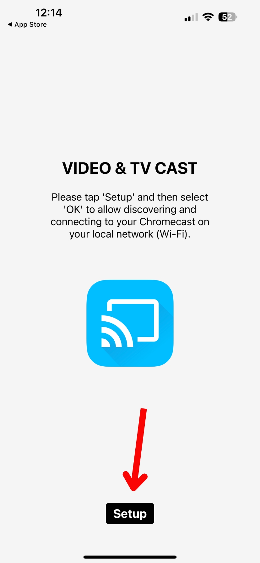 TV Cast Chromecast setup screenshot