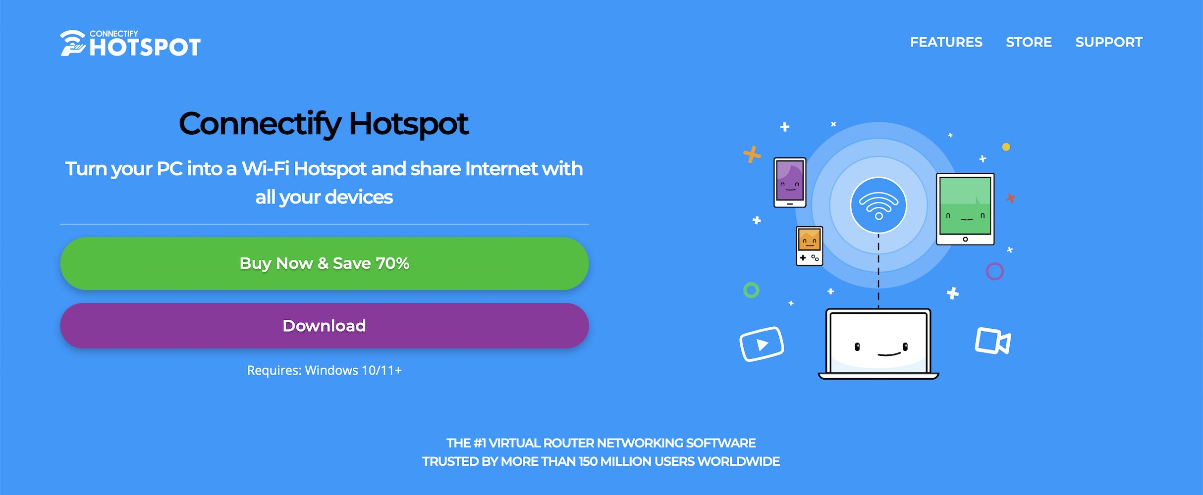 Download the Connectify Hotspot app from the official website