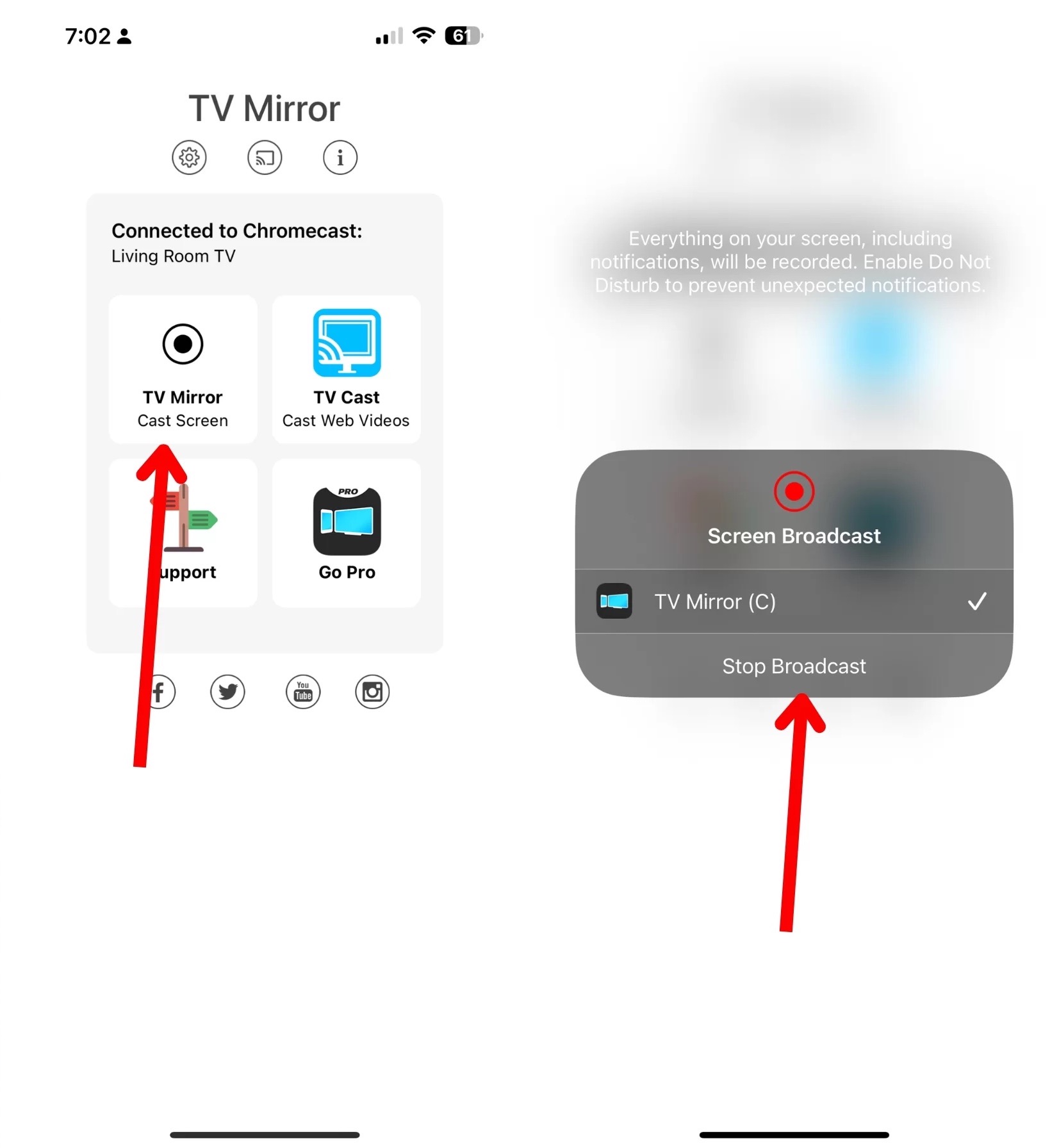 TV Mirror+ for Chromecast screenshots