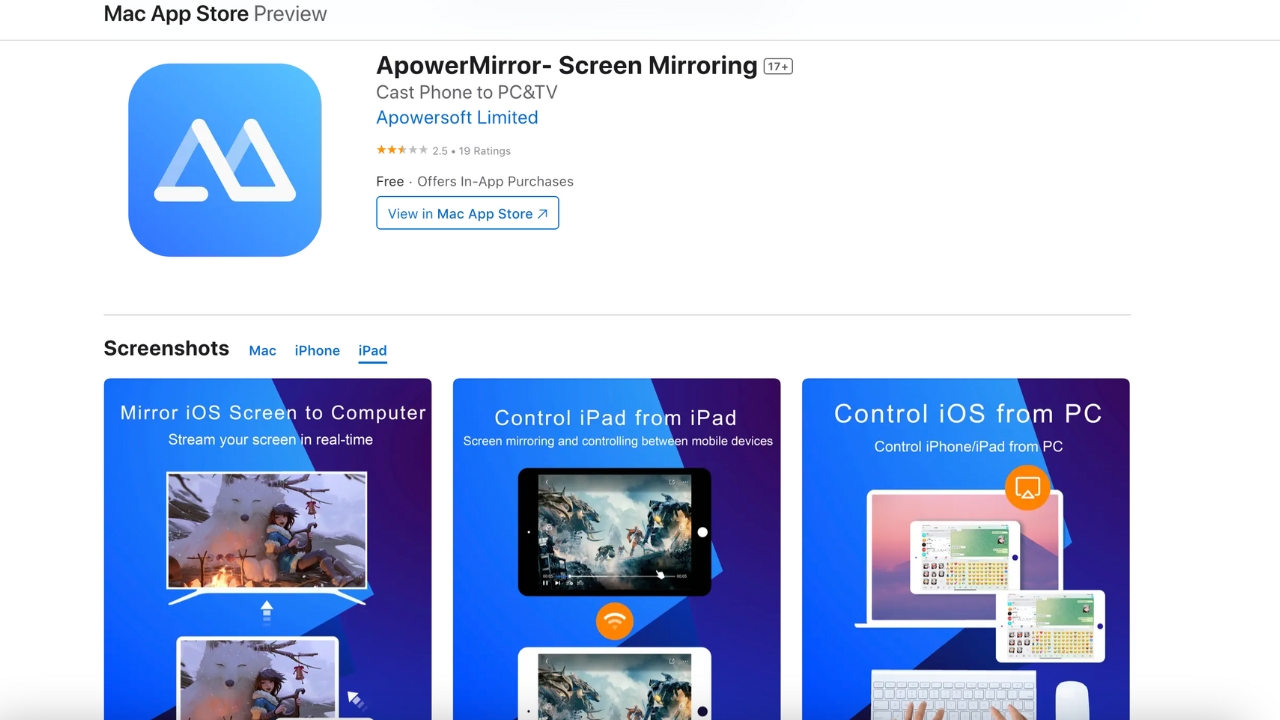 ApowerMirror in the App Store
