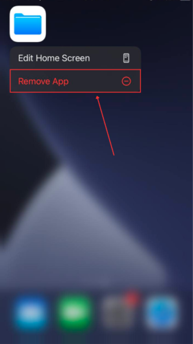 Remove App Option