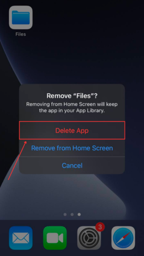 Delete App Option