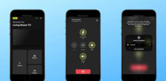 Screenshots of screen mirroring app - DoCast.