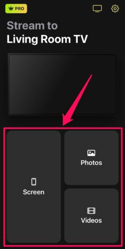 Tap on the Photos or Videos tile