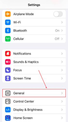 General option in Settings