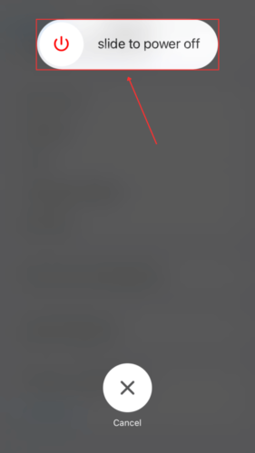 Onscreen Power Off Slide Button