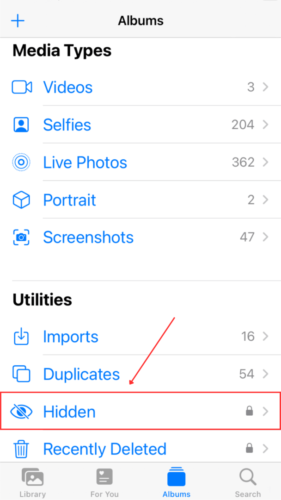 Hidden Album in Photos Utilities