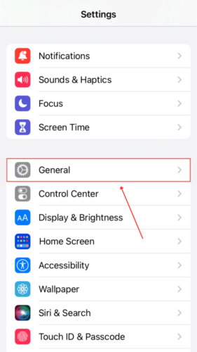 General Settings in General