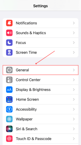 General Settings in General