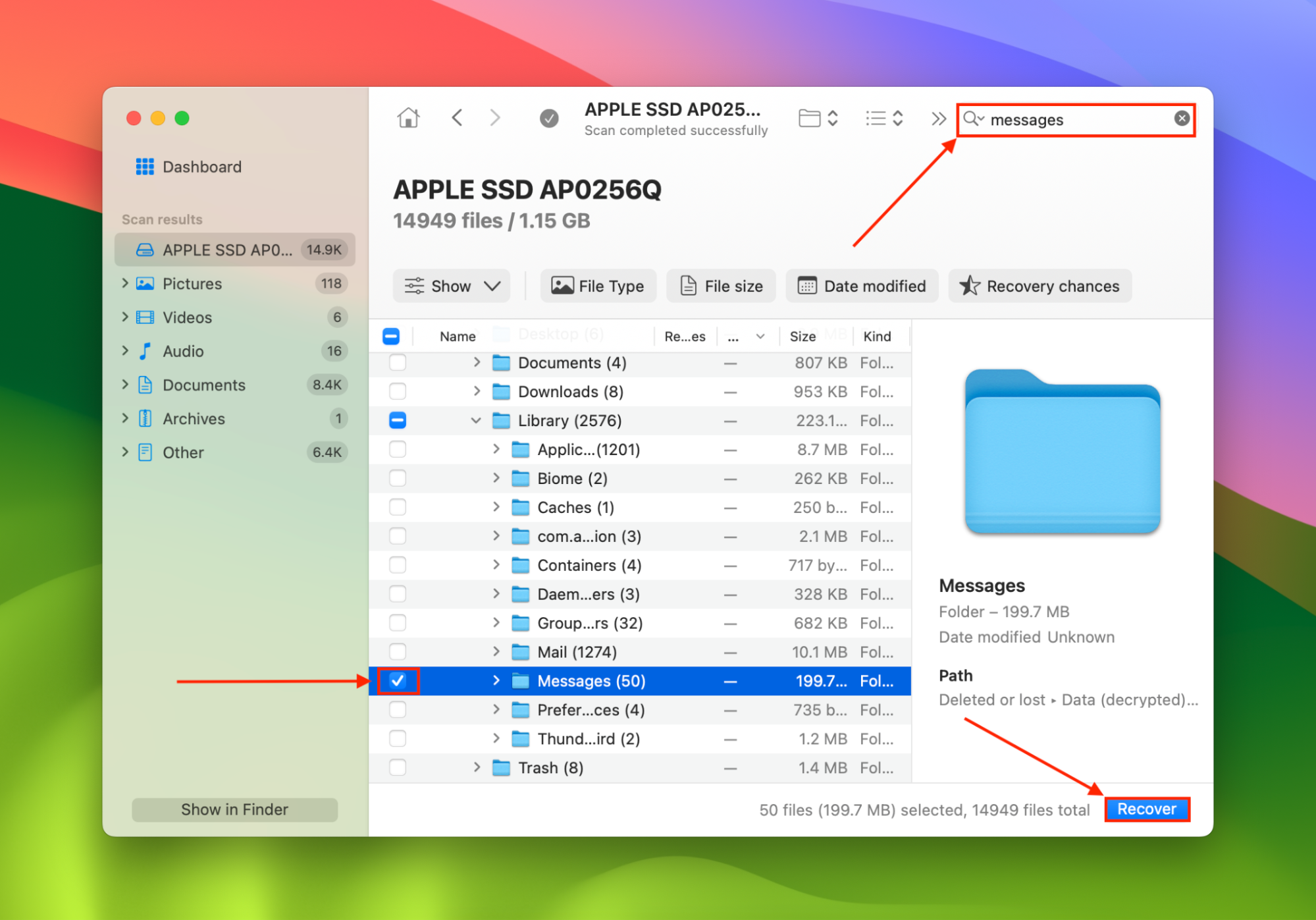recovering deleted imessages in disk drill