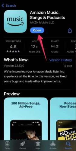 Download Amazon Music from the App Store on iPhone