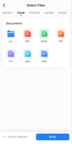 list of files in shareit 